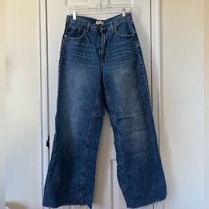 Pacsun Wide Leg Jeans with Studded Details